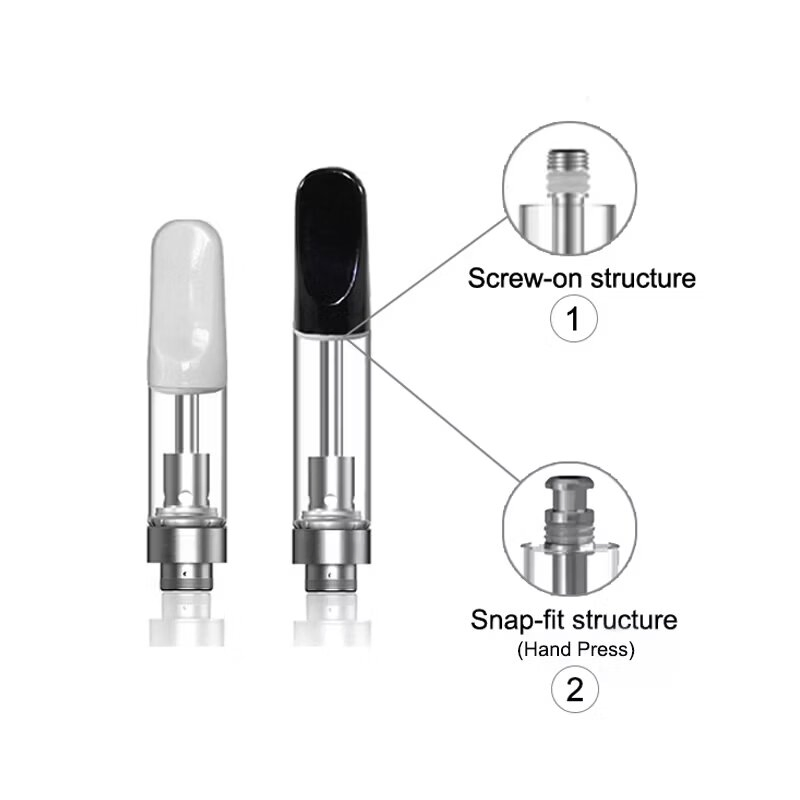 Premium High Quality Leakproof 510 T Empty Ceramic Coil Cartridge 0.5ml 0.8ml 1ml 1.0ml with Custom Packaging Solutions