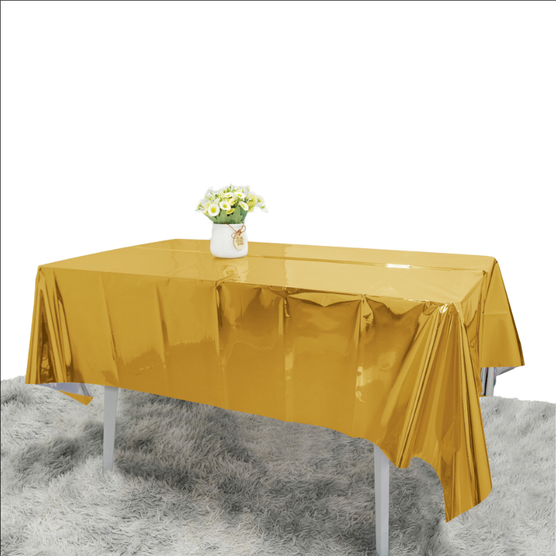 Wholesale Aluminum Film Mylar Tablecloth Colorful Foil Disposable Table Covers Wedding Decoration