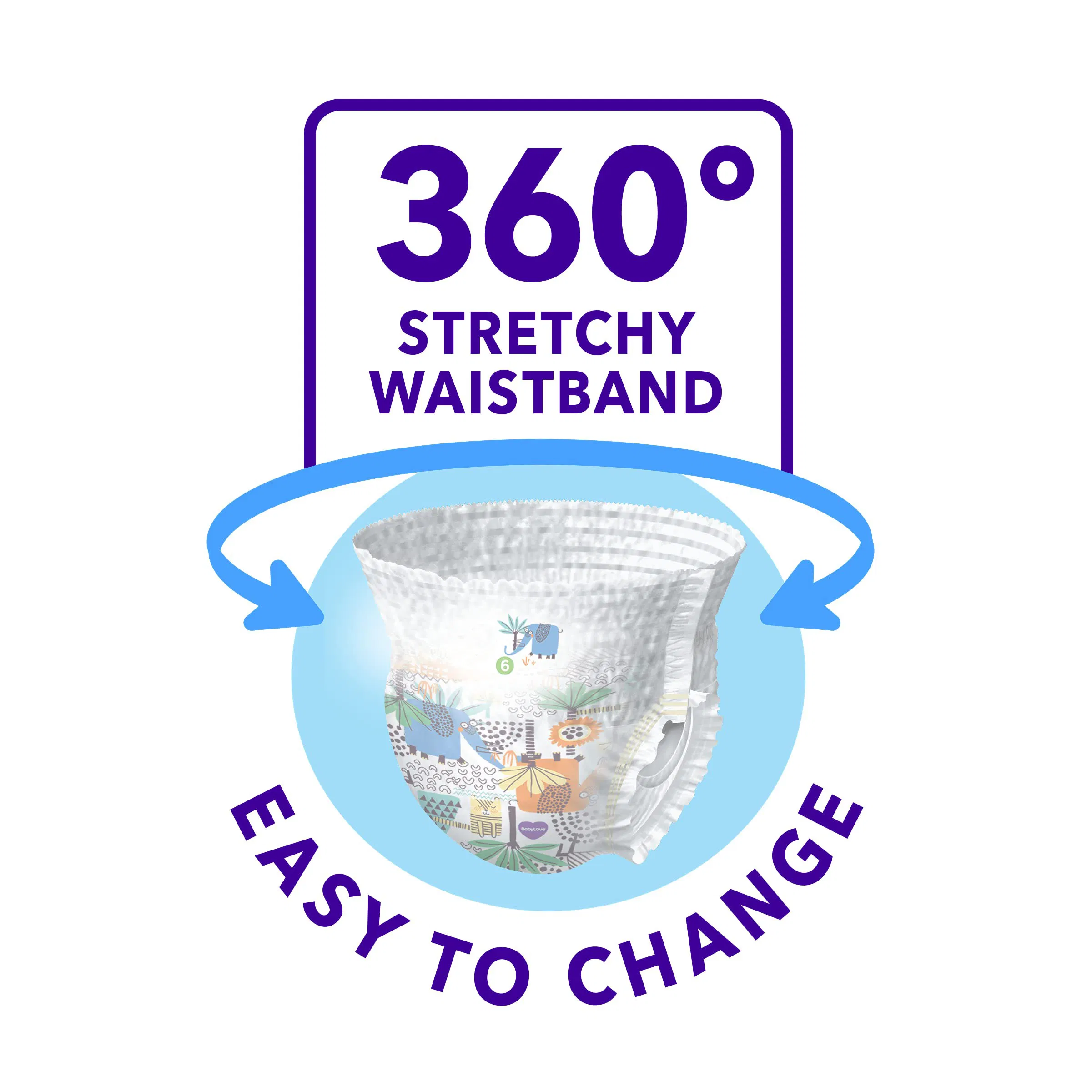 Popular High Absorption Baby Pants Diaper Disposable Nappy for Newborn Care