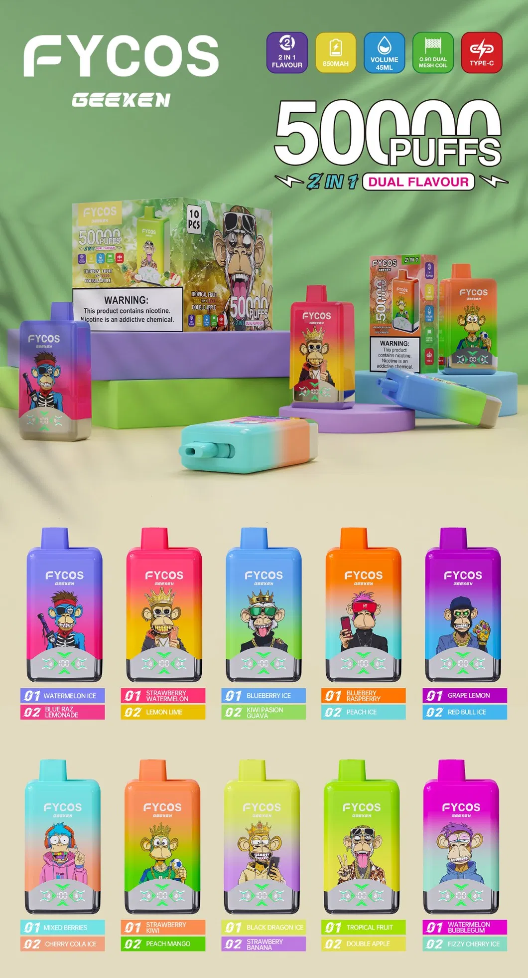 Fycos 50000 Puffs Main