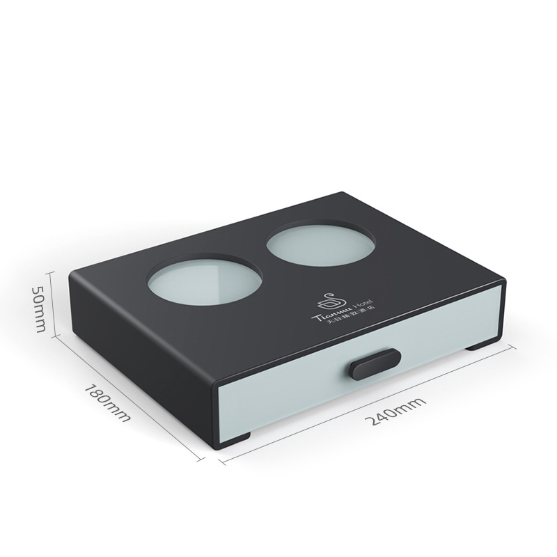 Custom Acrylic Hotel Toiletries Storage Box Disposable Toothbrush Holder for Hotel and Guesthouse Sinks