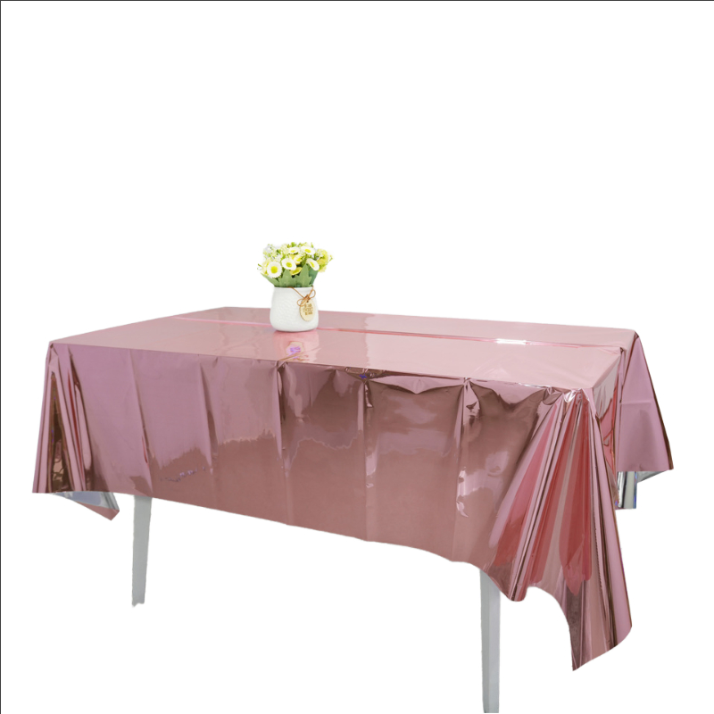 Wholesale Aluminum Film Mylar Tablecloth Colorful Foil Disposable Table Covers Wedding Decoration