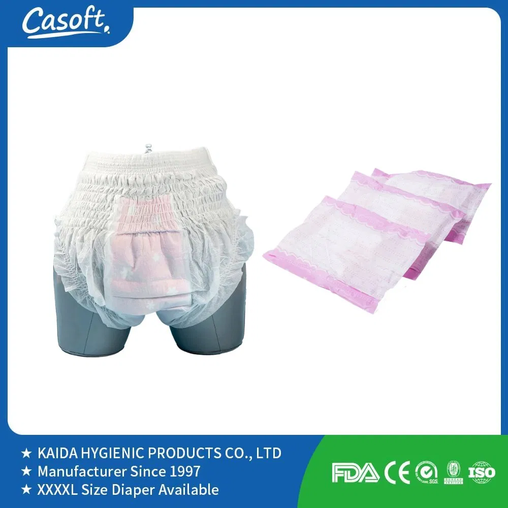 Free Sample Ladies Private Label Sanitary Napkins Lady Disposable Menstrual Pants High Waist Disposable Printed Ultra Soft Over Night