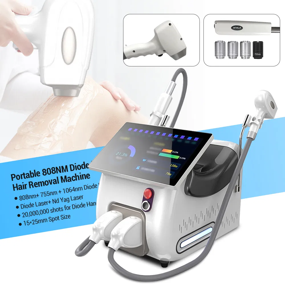 Picosecond ND YAG Diode Laser 2in1 Tattoo Hair Removal 3 Wavelengths Machine