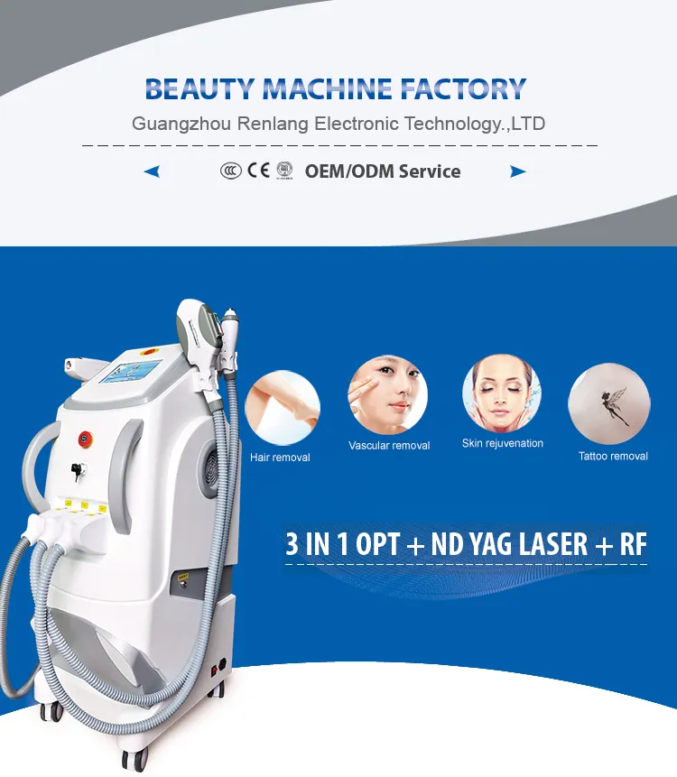 IPL ELIGHT LASER RF 3 in 1 Beauty Machine