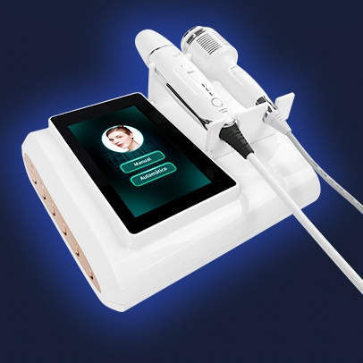 Gold 3-in-1 Skin Treatment Device with RF-Hifu and Ice Hammer