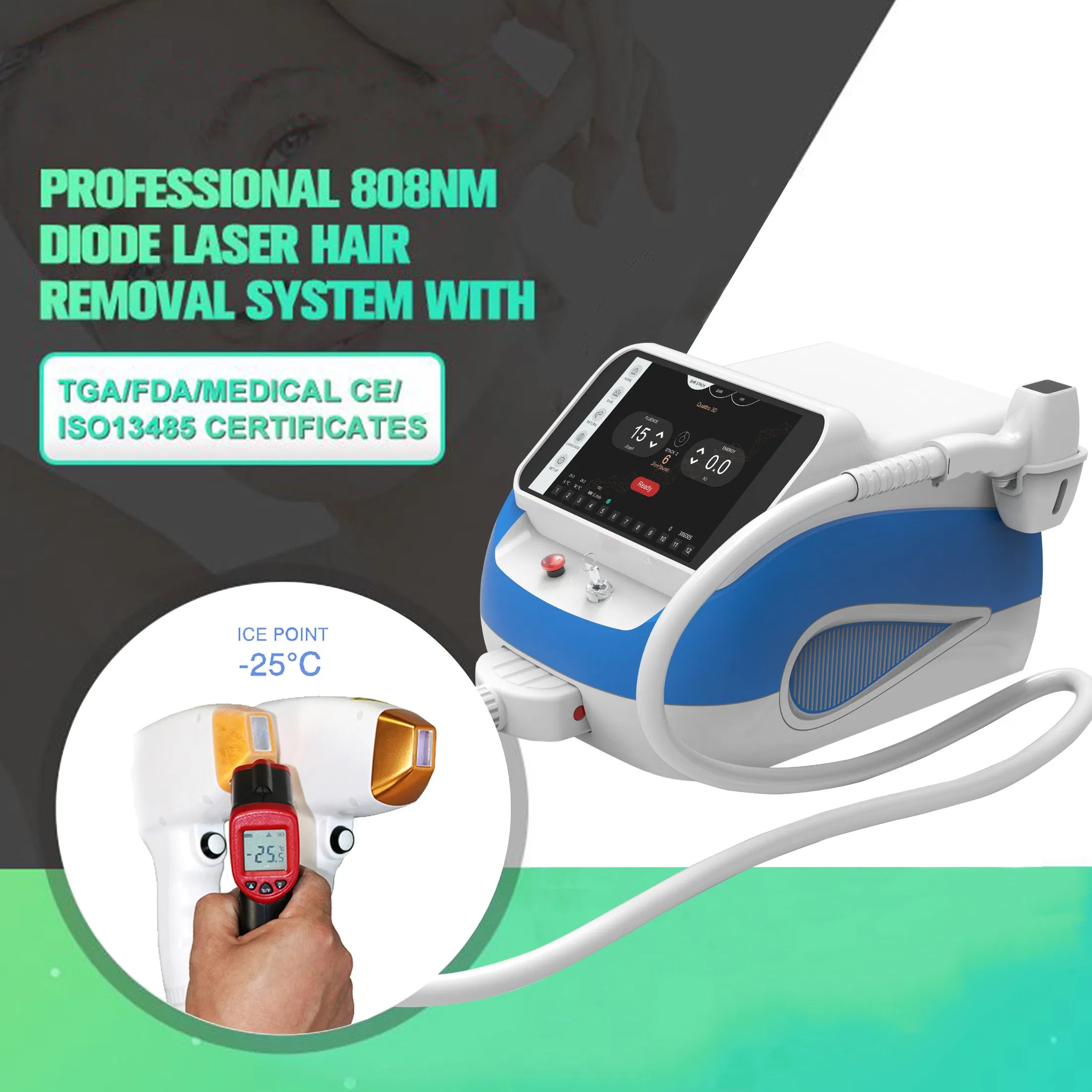 Newest 2024 755 808 1064 Portable Diode 808 Laser Hair Removal Personnelle Use 808 Diode Laser Hair Removal Machine for Iraq