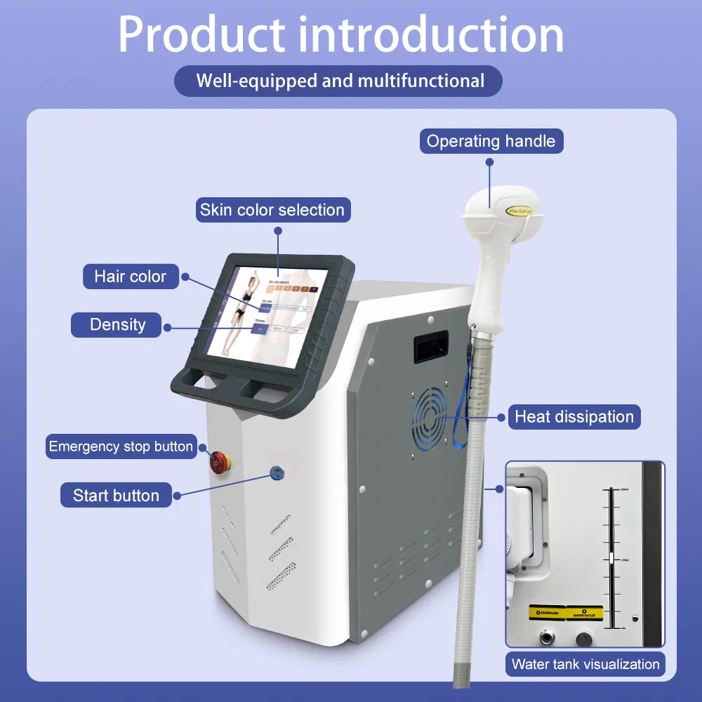 Wholesale Portable 88 755 1064nm Diode Laser Removal Machine Beauty Machine for Hair Removal