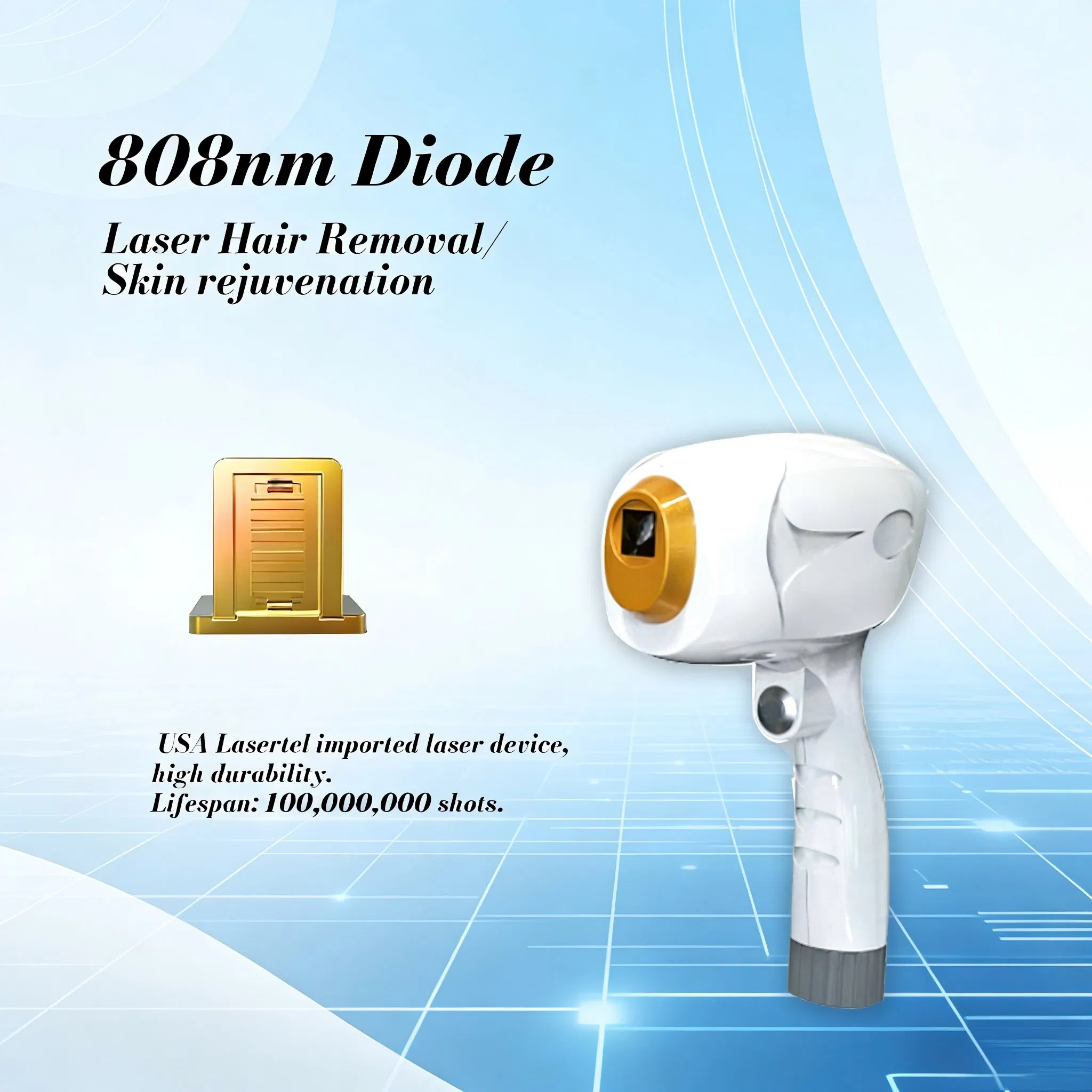 Medical Grade 808nm Diode Laser and IPL Permanent Hair Removal System