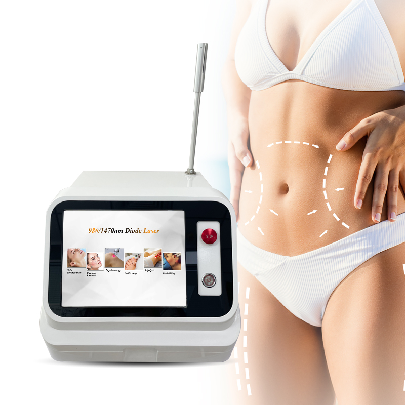 Portable 980 1470 Diode Laser Endolift Laser Face Lifting Ablation Therapy Laser Lipolysis Liposuction Machine