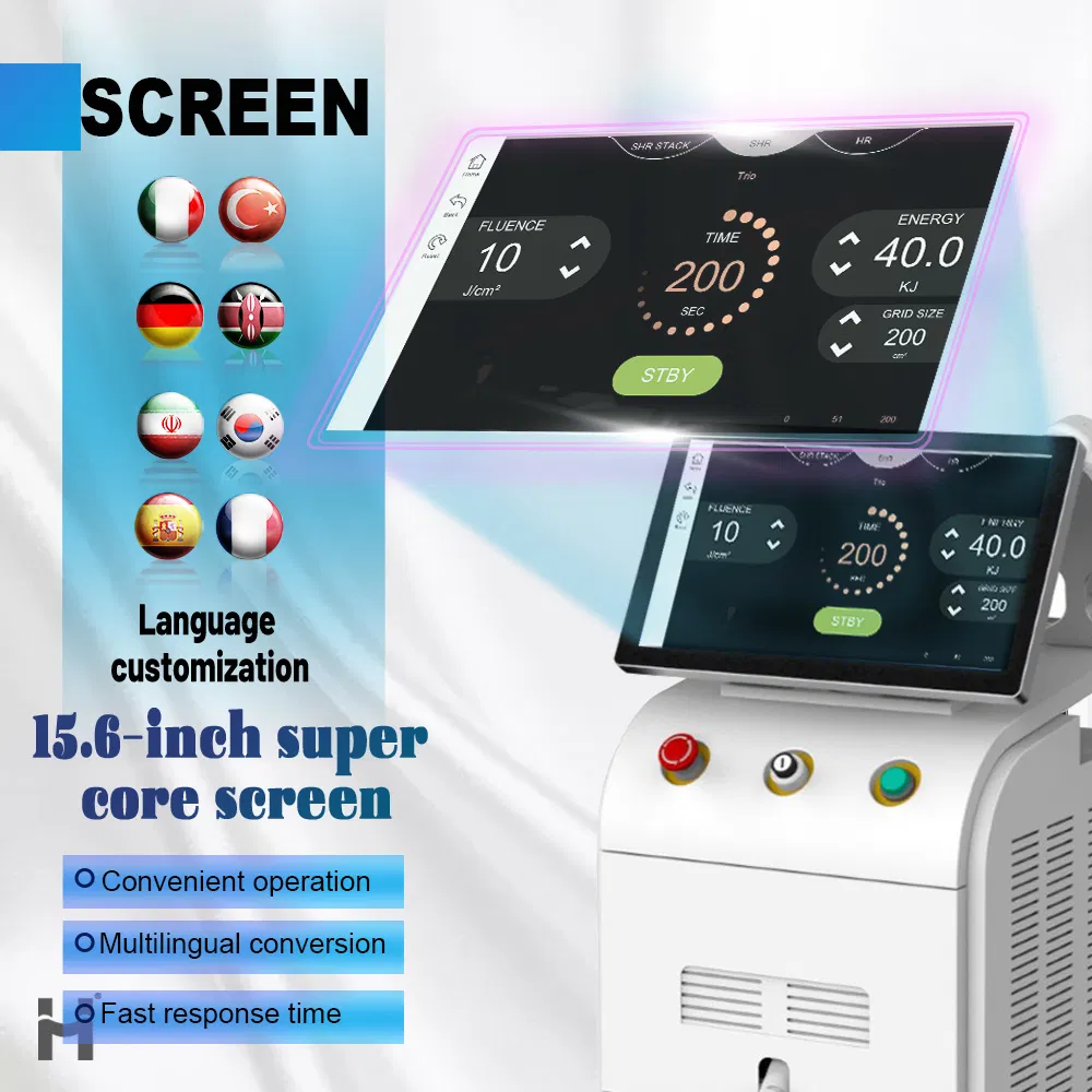 TUV Medical CE Approved Vertical High Power Big Spot Size Laser Diodo 808 Hair Removal Diode Beauty Equipment 755 808 1064 Nm