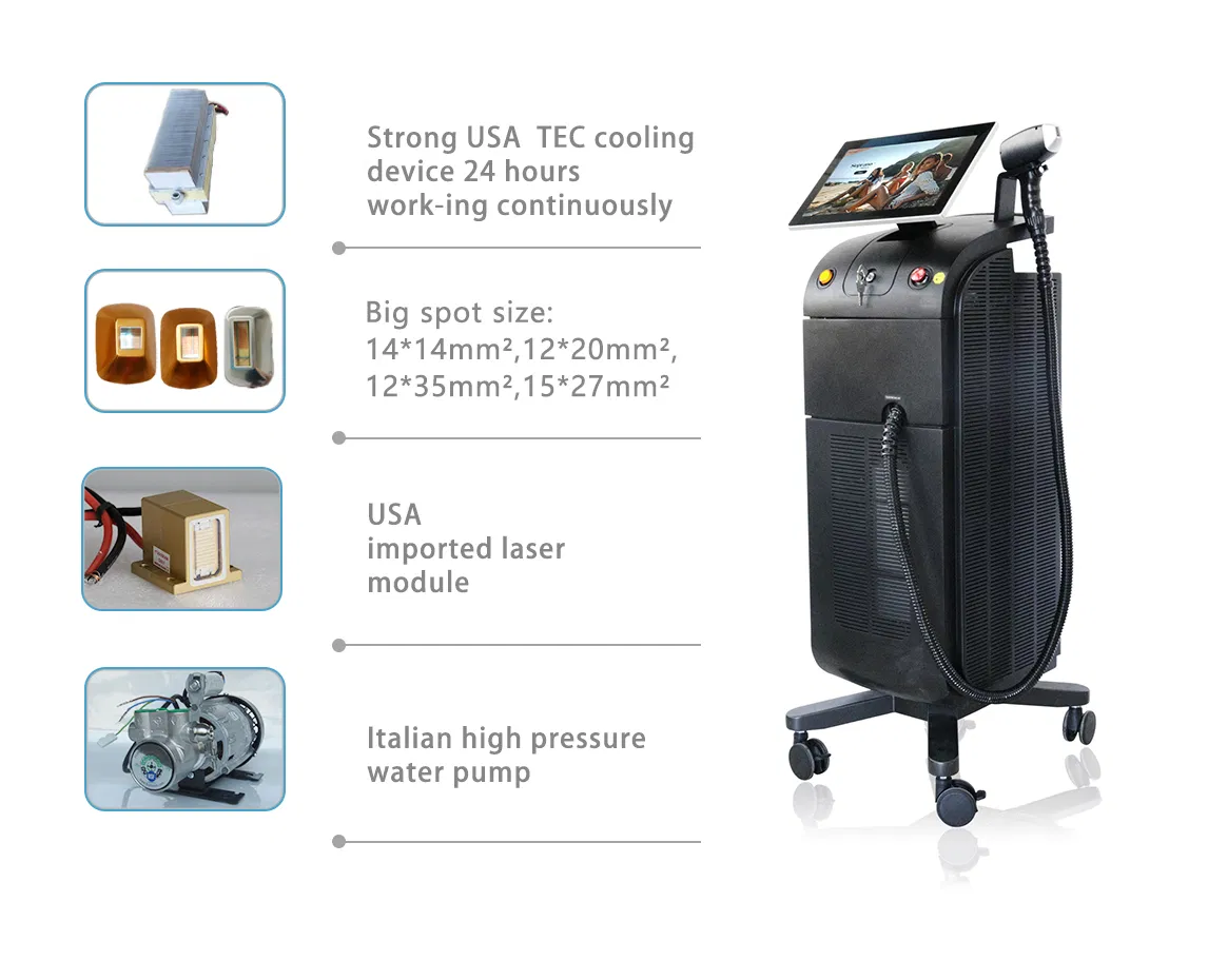 4 Wavelength Diode Laser with 2000W Triple Ai Diode Laser Hair Removal