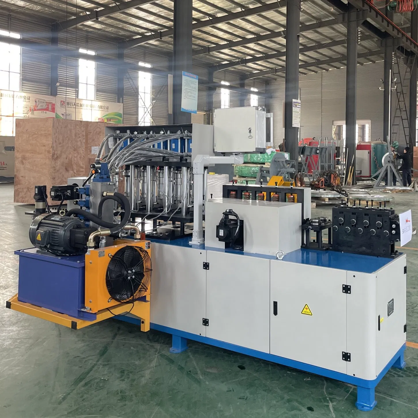 Tcyt 50-5 Flat Iron Roll and Round Hoop Forming Machine Extremely Fast to Create Hoops