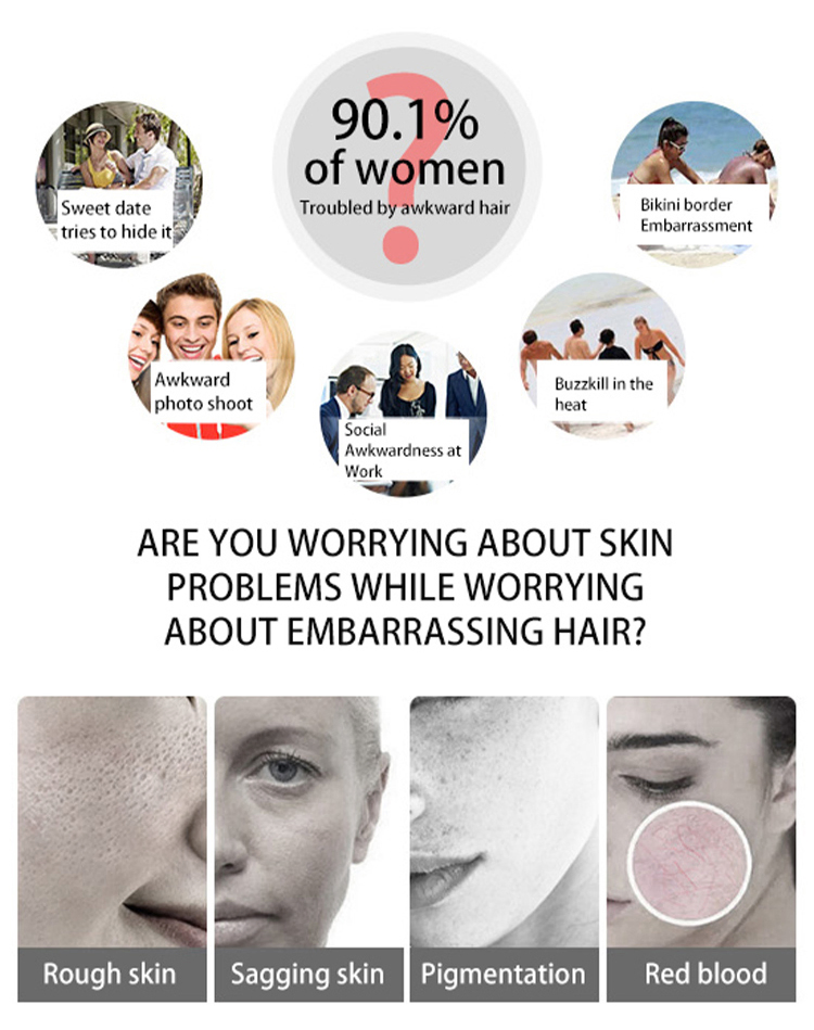 3 Waves Professional Portable Diode Ice Titanium Laser Body Hair Removal Machine 808nm Device for Woman's