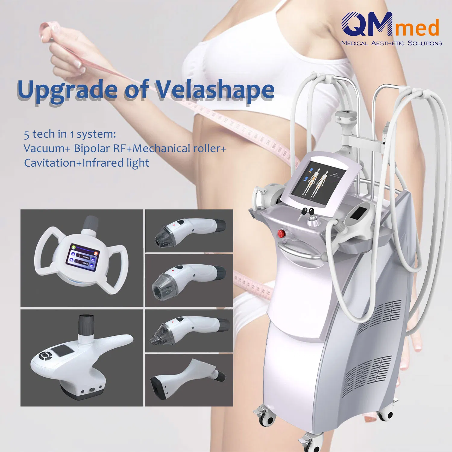 Professional Multifunction Roller Vacuum RF Slimming Body Shape Derma Rolling System for Weight Vela Body Shape V687 PRO Machine