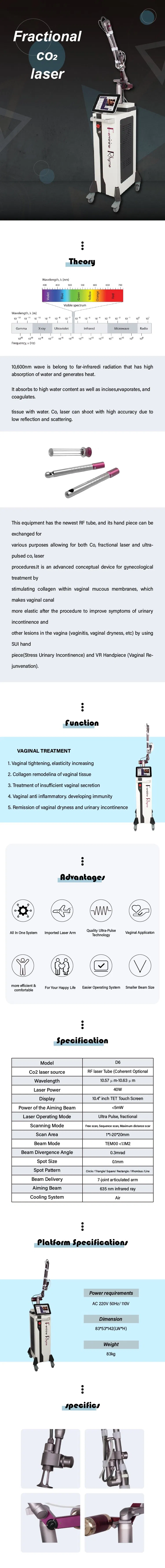 Advanced CO2 Laser System with Air Cooling for Skin Care