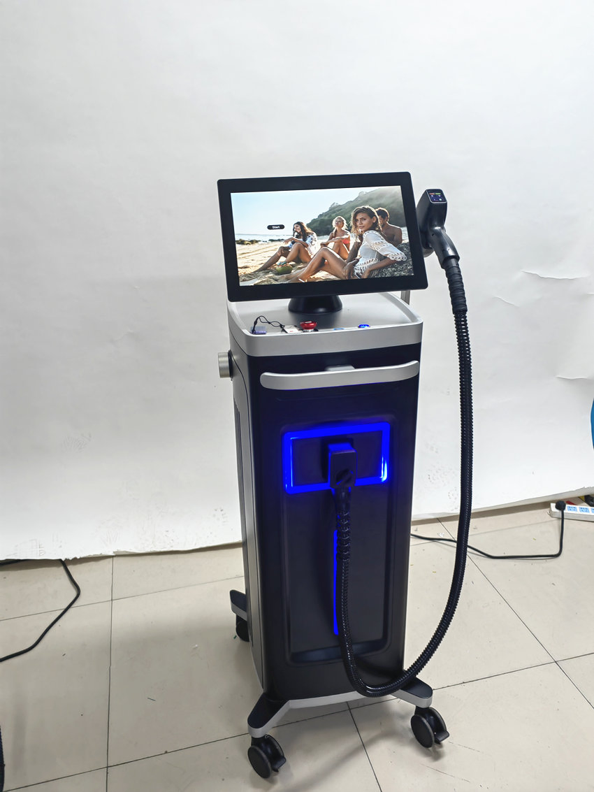 Permanent Hair Removal Diode Laser Device with Super Cooling Painless 755 1064 808nm