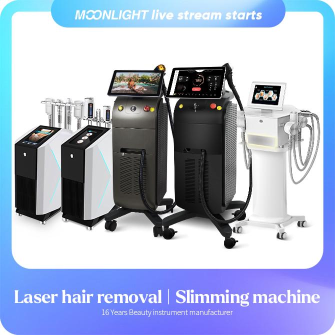 Titanium Hair Removal Salon Equipment Single/Dual Heads Diode Laser Tec Cooling System