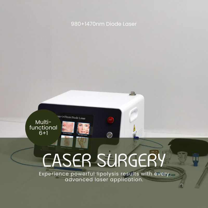 980+1470nm Multi-Function Diode Laser System for Lipolysis and Skin Rejuvenation Therapy