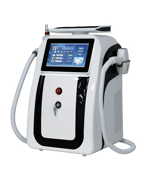 Multifunction Into One Beauty Machine with IPL Shr +ND YAG Laser for Hair Acne Pigment Tattoo Removal Skin Rejuvenation