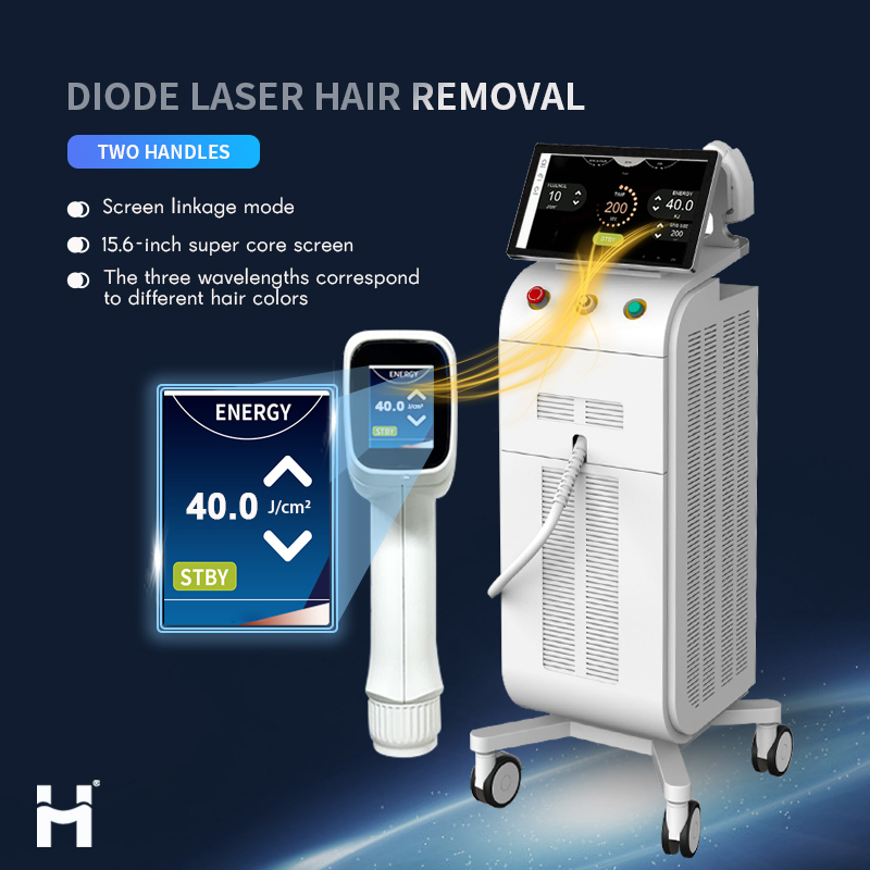 TUV Medical CE Approved Vertical High Power Big Spot Size Laser Diodo 808 Hair Removal Diode Beauty Equipment 755 808 1064 Nm