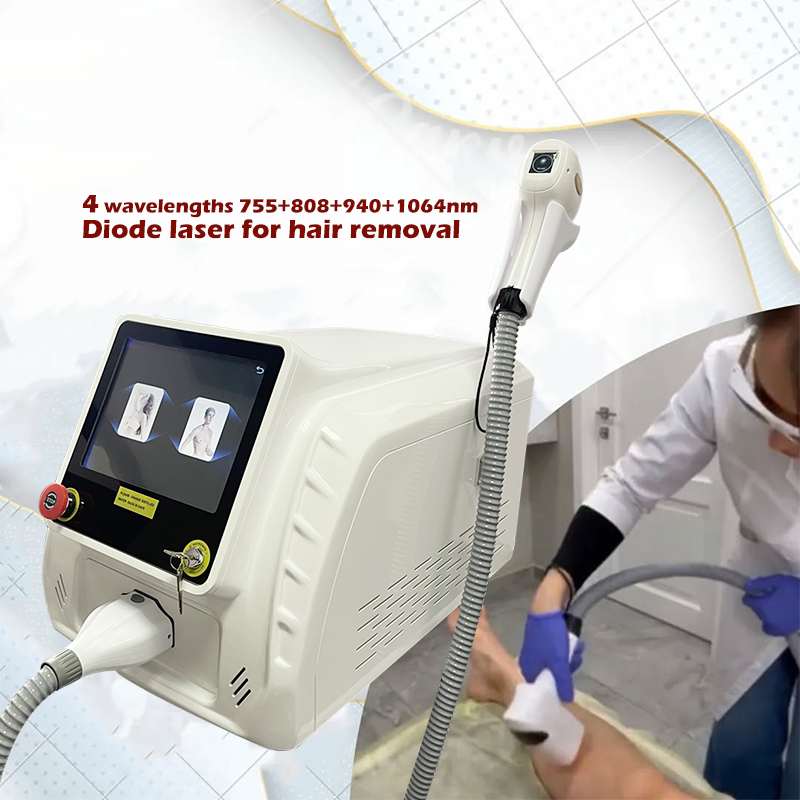Popular Portable Triple Wave Painless Laser Hair Removal 808nm 755 1064 Diode Laser Bikini Hair Removal Beauty Machine