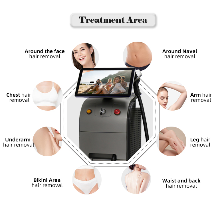 Laser Beauty Equipment Professional Laser Hair Removal Machine Titanium