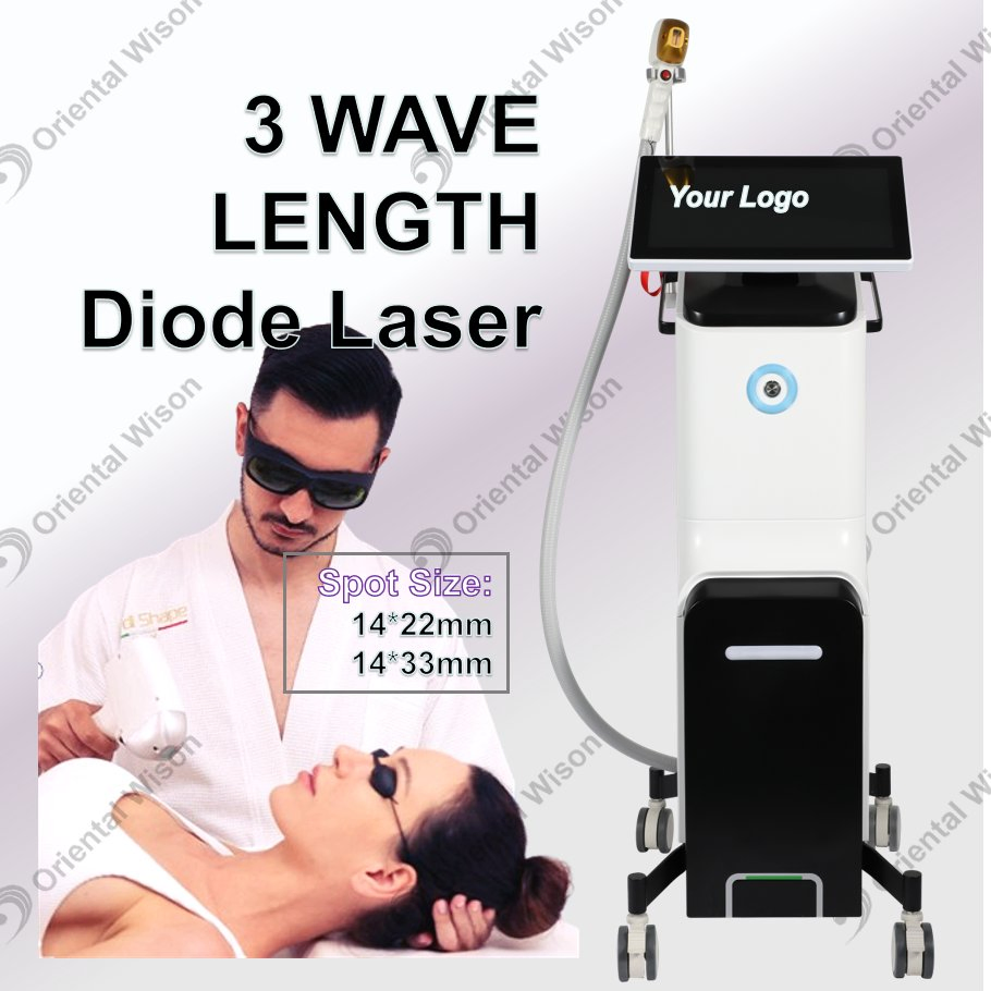 Newest 3 Wavelengths Optional 1064 755 808 Hair Removal Triple Wavelength Diode Laser 808nm
