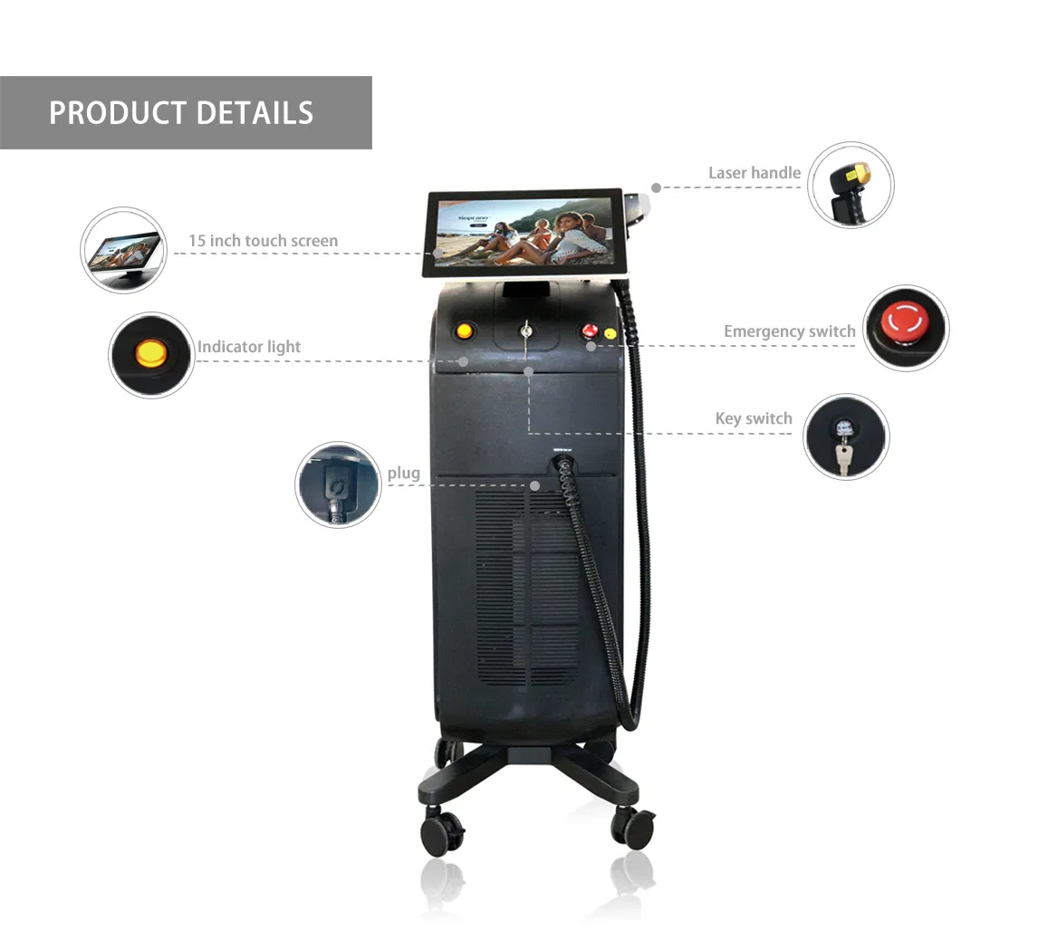 4 Wavelength Diode Laser with 2000W Triple Ai Diode Laser Hair Removal