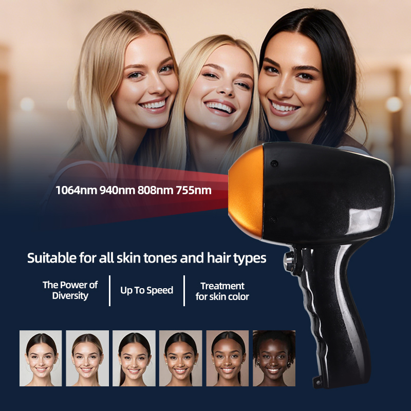 Professional 4 Wavelengths 808 Diode Laser Permanent Hair Removal Machine Tec Cooling Hair Loss Device Android System