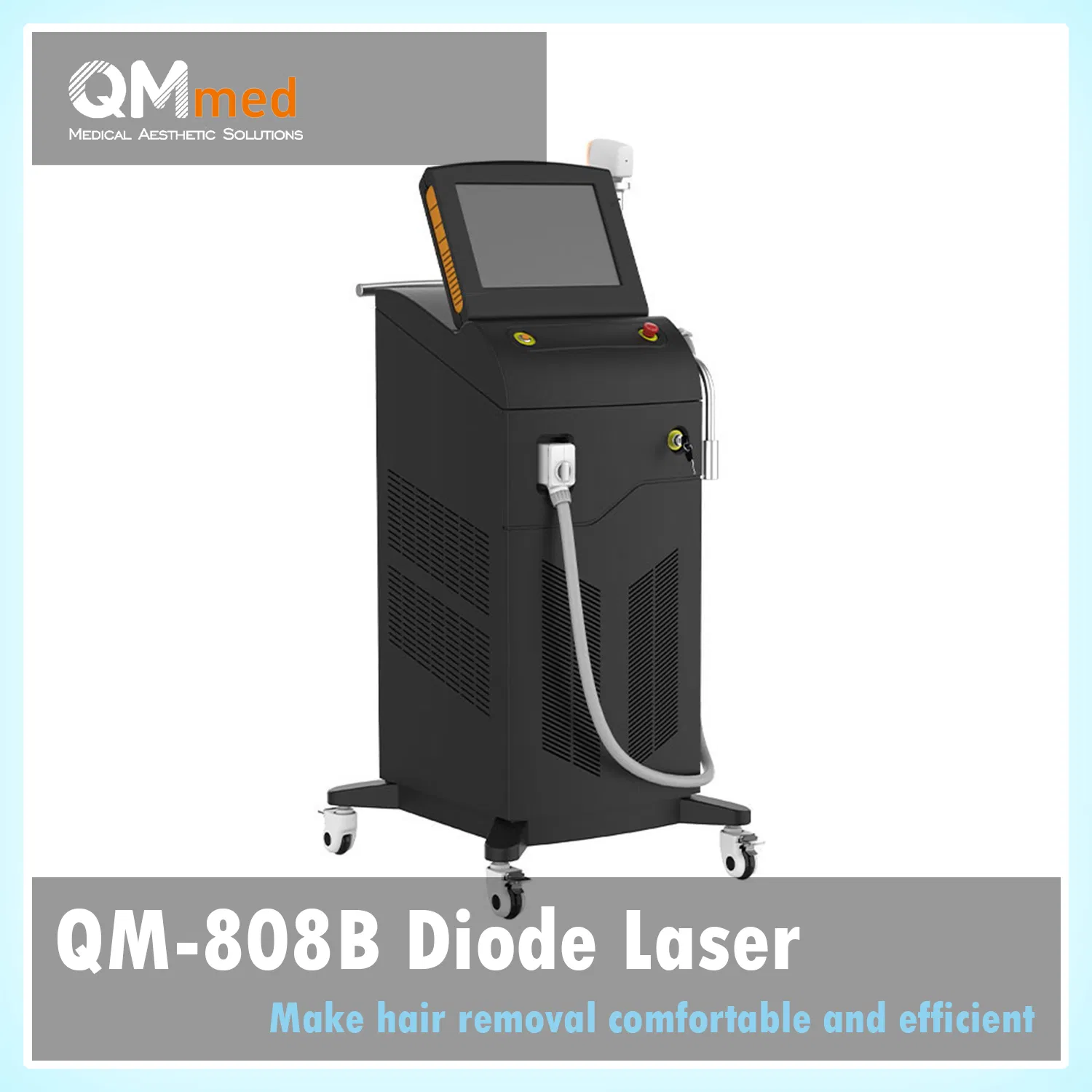 Qm-808b Ice Version Diode Laser Hair Removal Machine with USA Laser Bar -5°C Sapphire Cooling 808nm Triple Wavelengths for All Skin &amp; Hair Types