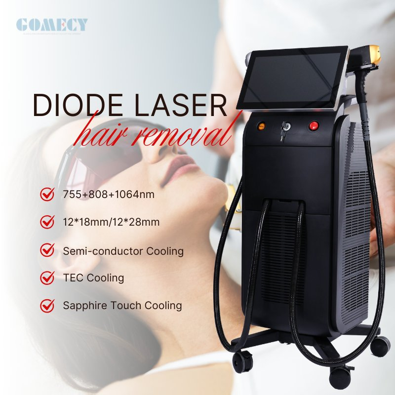 Triple Wavelength Diode Laser Hair Removal Machine for All Skin Types