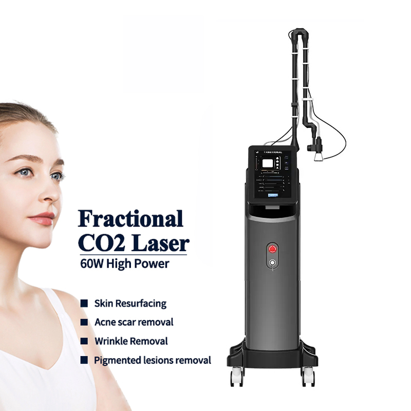 CO2 RF Laser Wart Removal Machine 360 Degree Vaginal Tightening Portable Fractional Lasers Skin Resurfacing System 60W