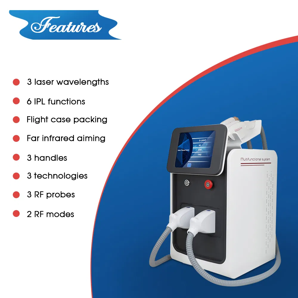 Water Air Semiconductor Cooling System 3 in 1 IPL RF Laser Hair Removal Machine
