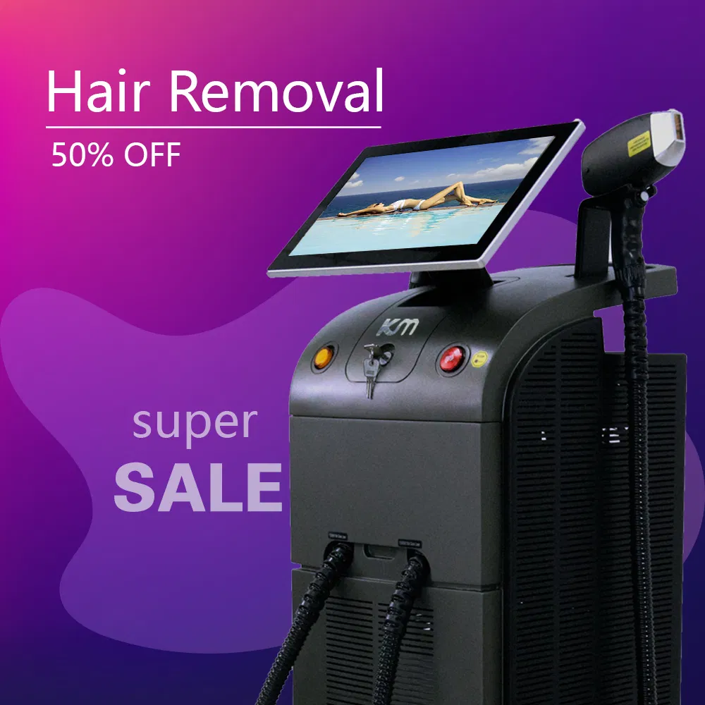 800W1000W1200W1600W2000W 755nm 808nm 1064nm Triple Wavelength Diode Laser Permanent Hair Removal Machine Laser Diodo