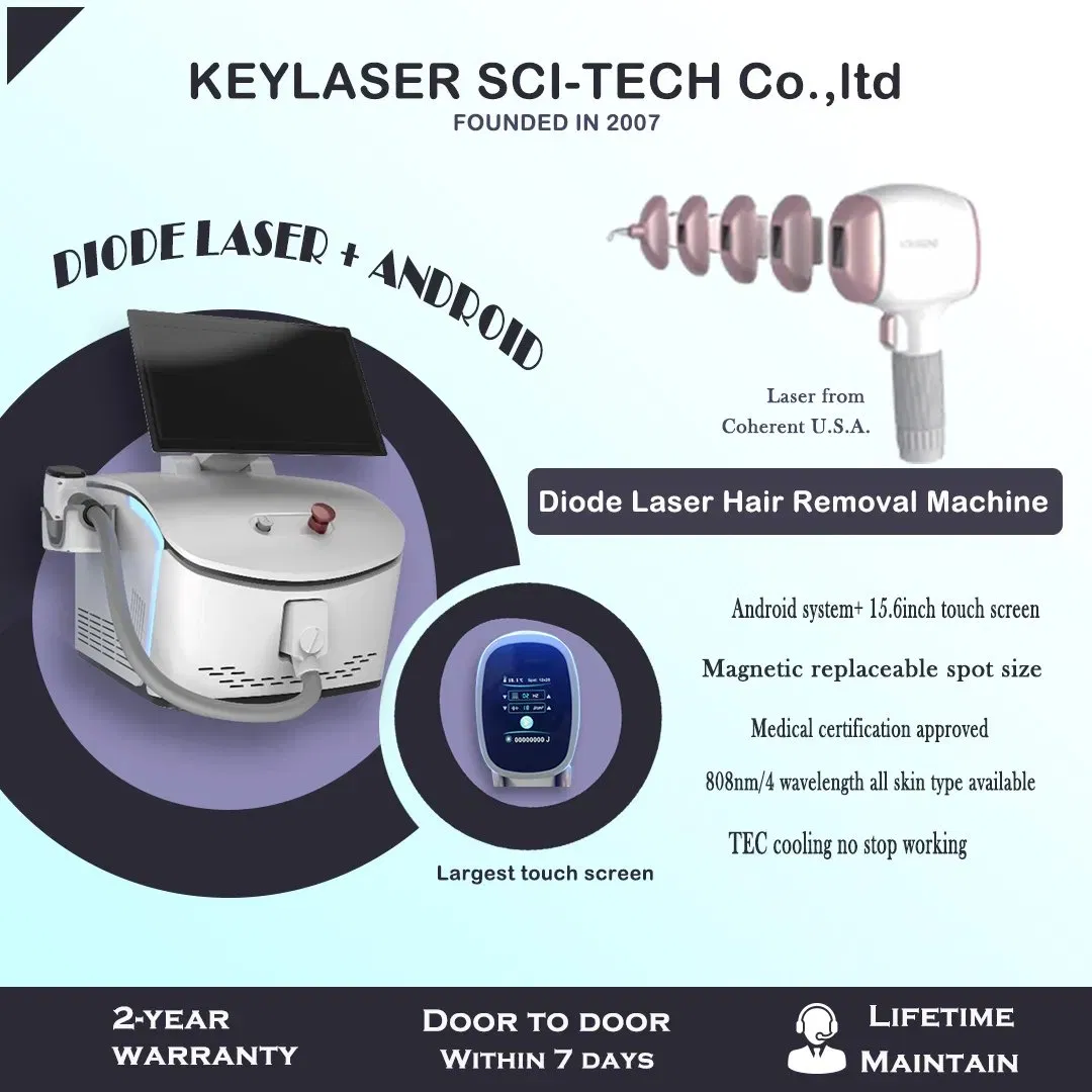 Diode Laser Hair Removal Portable 808nm Laser Hair Removal Professional Depilation Machine
