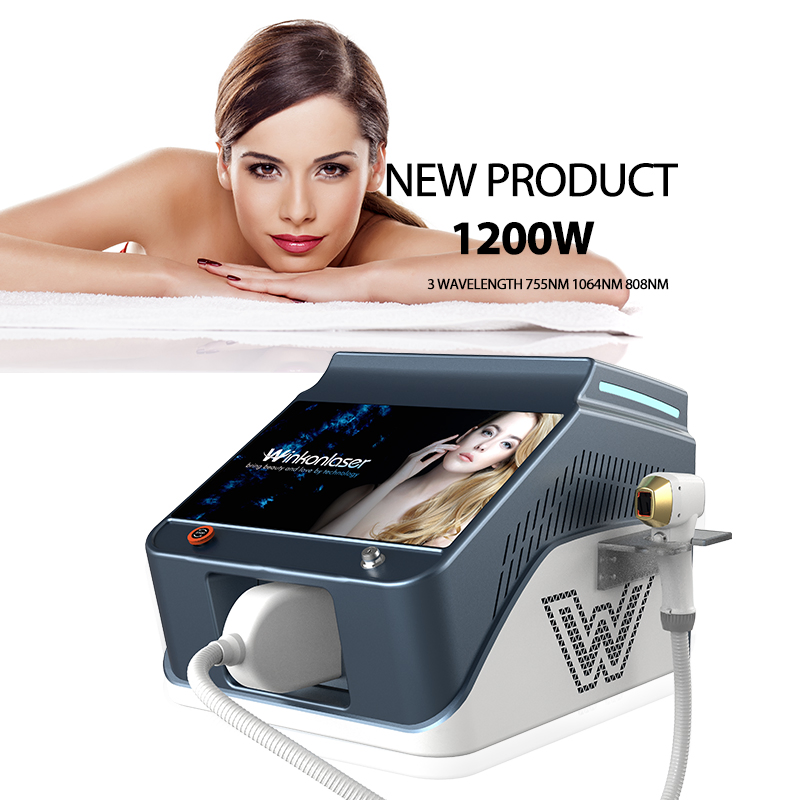 2024 Newest 4K 1200W 3 Wave 808nm Laser Diode Hair Removal/Portable 755 8081064 Diode Laser Machine Price