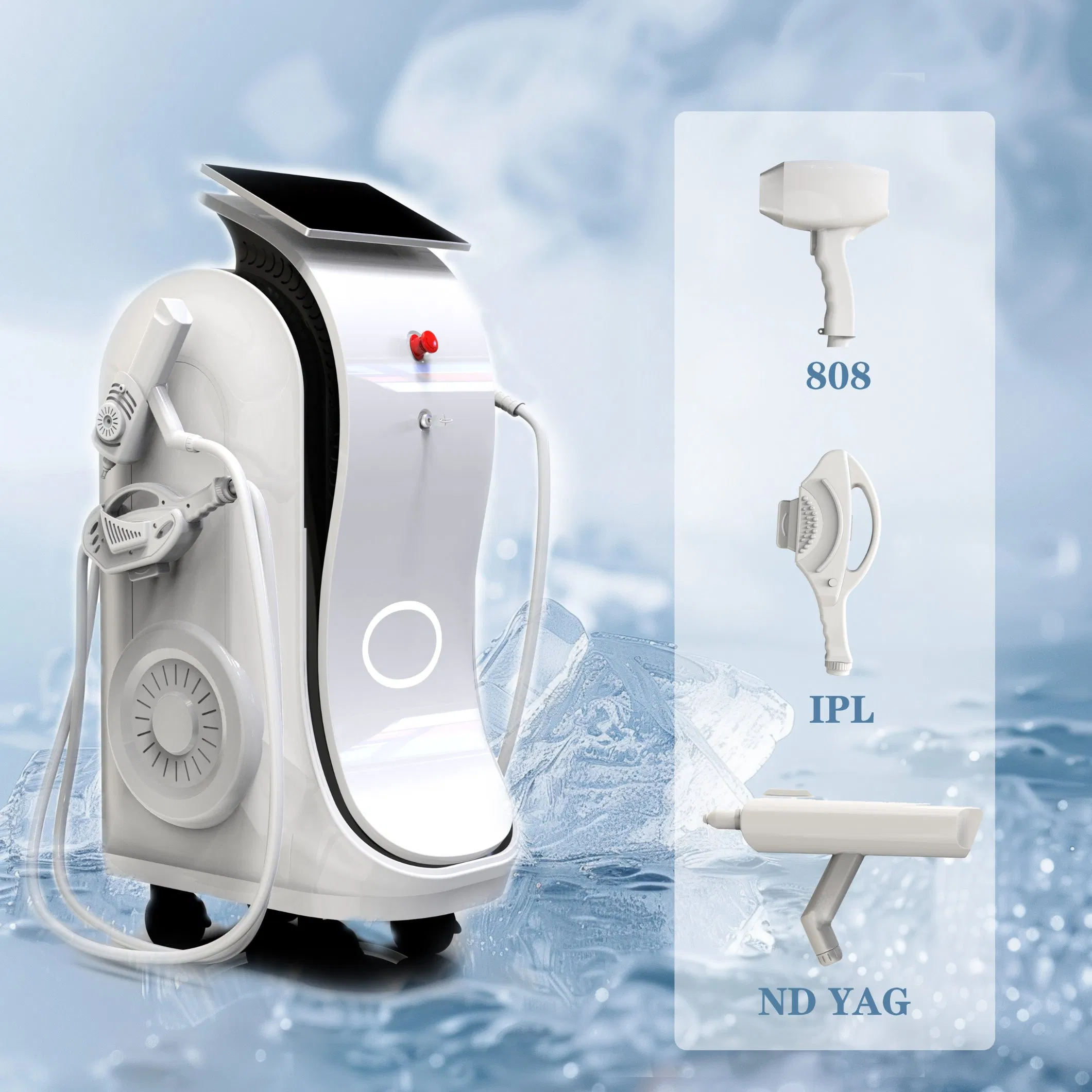 3 Into One Diode Laser+IPL RF Elight +ND YAG Laser Multifunction Beauty Salon Machine Equipment Laser