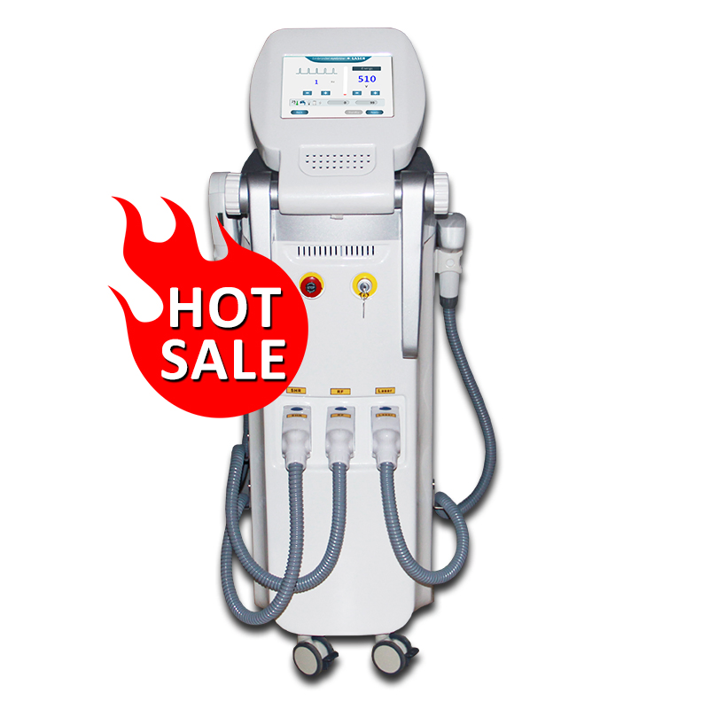 Multifunctional E Light IPL RF Opt Laser Hair Remove 3 in 1 IPL RF ND YAG Laser Machine