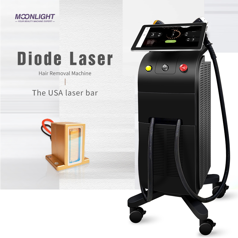 Titanium Hair Removal Salon Equipment Single/Dual Heads Diode Laser Tec Cooling System