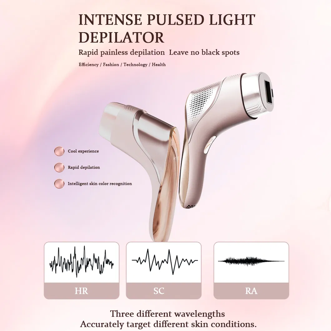 Skin Rejuvenation Permanent IPL Beauty Ice Cooling Hair Removal Device