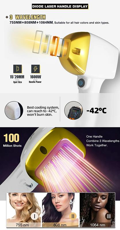 3 in 1 755+808+1064nm Laser Diode IPL ND YAG Pico Picosecond Multifunctional Laser Machine
