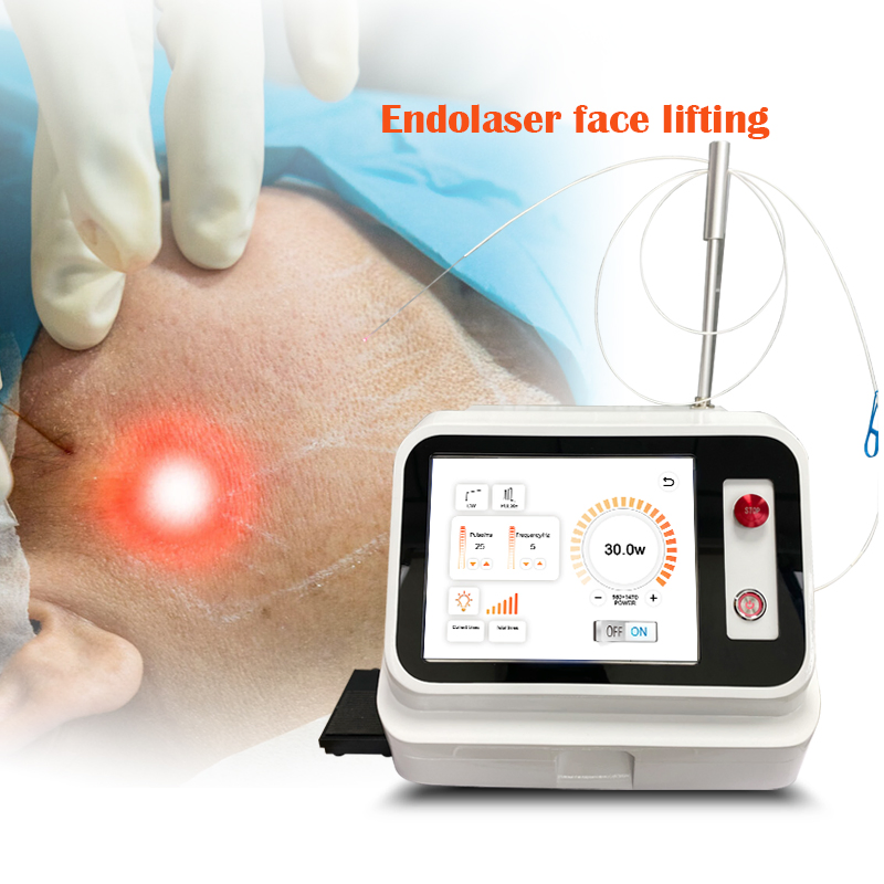 Surgical Face Lifting Fat Loss Diode Laser System with Fiber Optic Lifting Laser Liposuction Machine Endolaser 980nm 1470nm