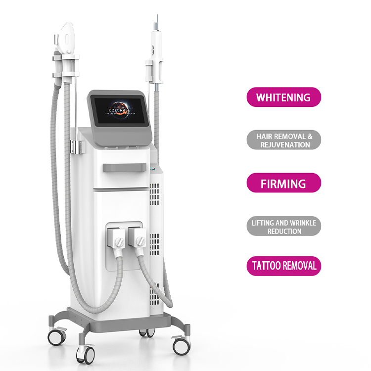 3 in 1 ND YAG Pico Laser IPL Hair Removal RF Machine Skin Rejuvenation and Removal Age Spots Hemorrhoids Facial Warts