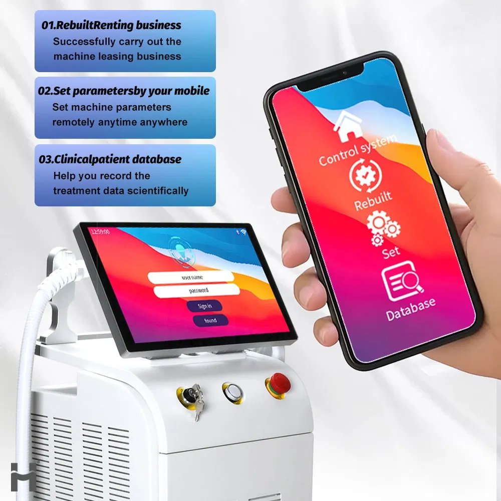 TUV Medical CE Approved Vertical High Power Big Spot Size Laser Diodo 808 Hair Removal Diode Beauty Equipment 755 808 1064 Nm