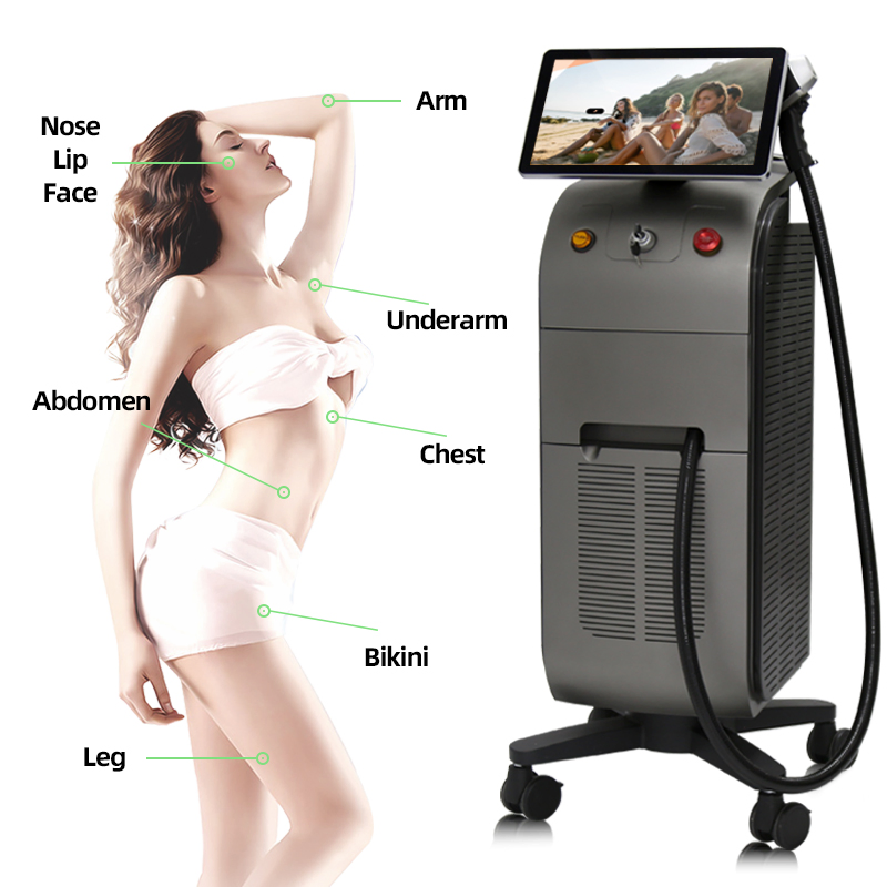 Laser Beauty Equipment Professional Laser Hair Removal Machine Titanium