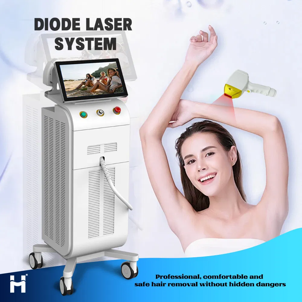 TUV Medical CE Approved Vertical High Power Big Spot Size Laser Diodo 808 Hair Removal Diode Beauty Equipment 755 808 1064 Nm