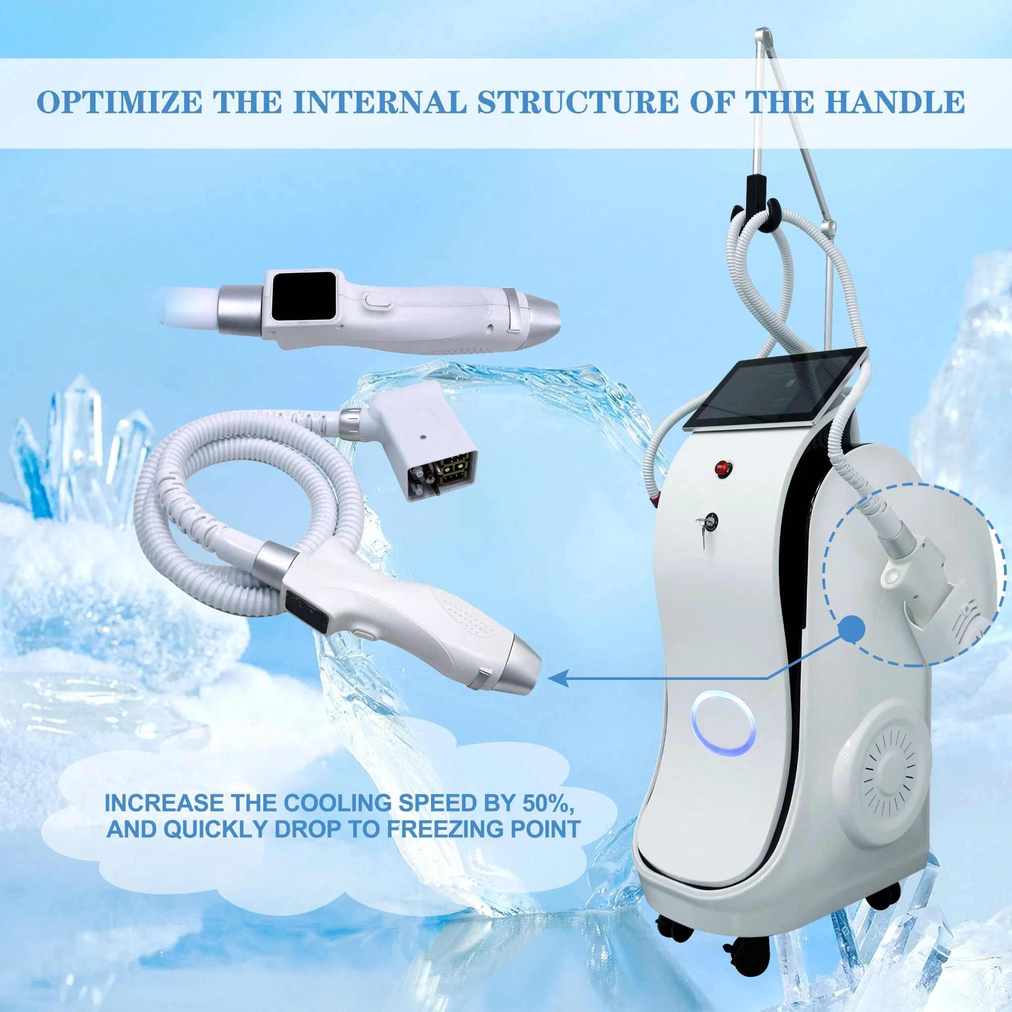3 Into One Diode Laser+IPL RF Elight +ND YAG Laser Multifunction Beauty Salon Machine Equipment Laser