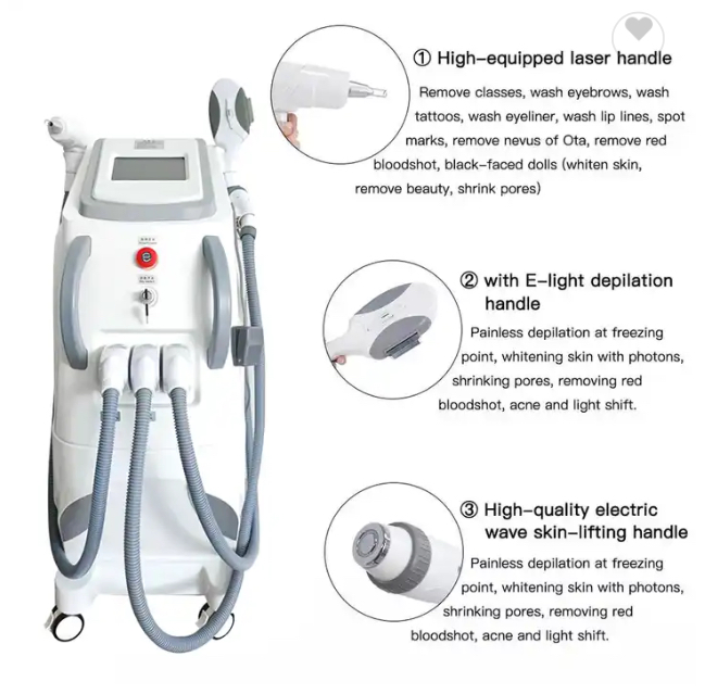 Factory Sell 3 In1 Elight IPL Opt Hair Removal Machine RF Machine Picosecond Laser ND YAG Tattoo Removal Hair Removal