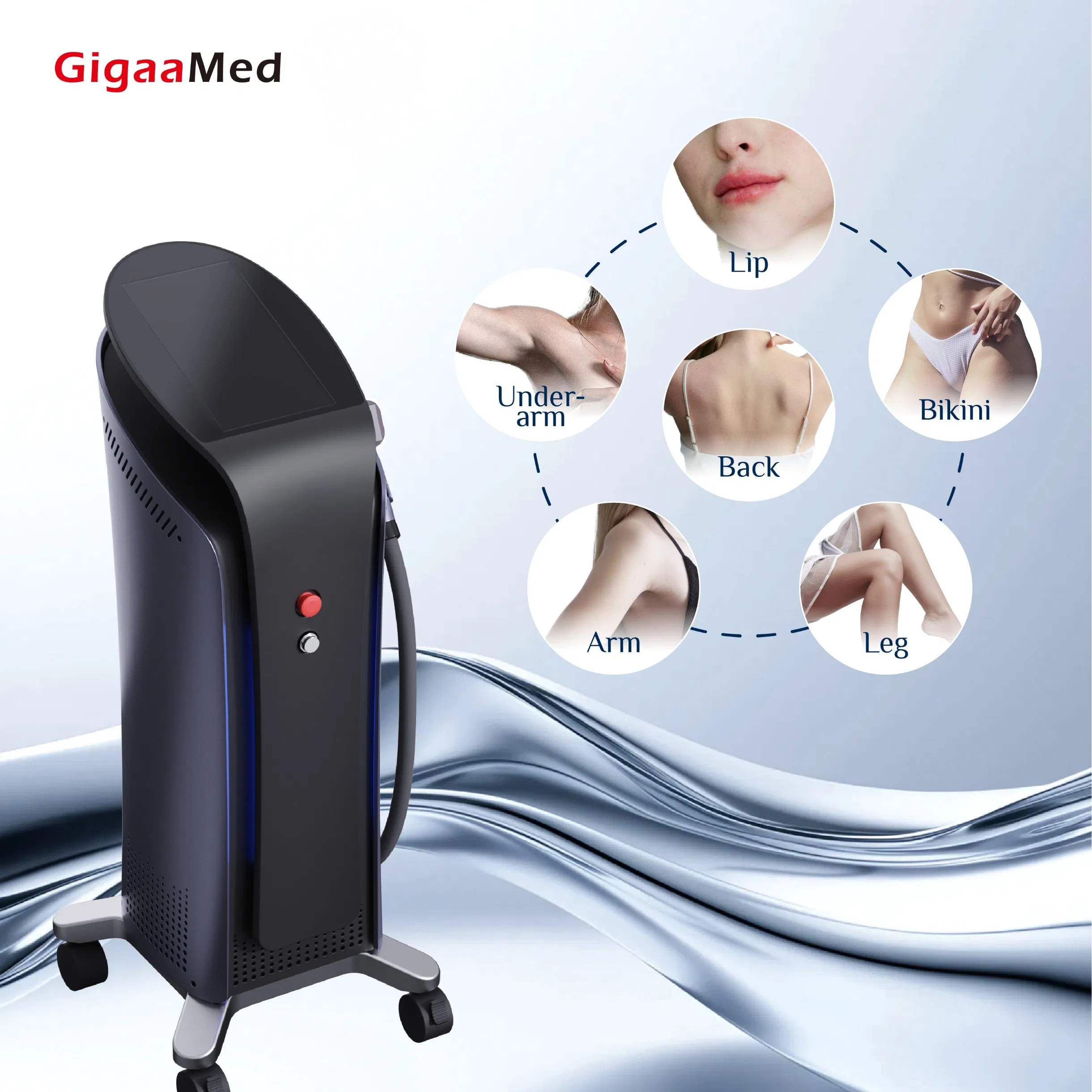 3000W Triple Wavelength Diode Laser Hair Removal Machine 755 808 1064nm 20Hz